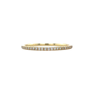 Gouden rijring met diamant 14 krt