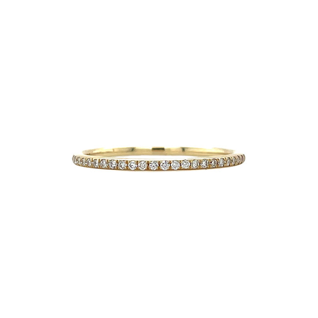 Gouden rijring met diamant 14 krt