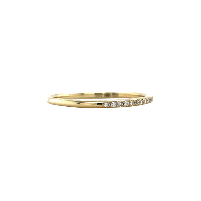 Goldener Ring mit Diamant 14 kt