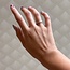 Weißgoldener Trauring mit Diamant 14 kt