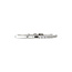 White gold row ring with diamond 14 kt