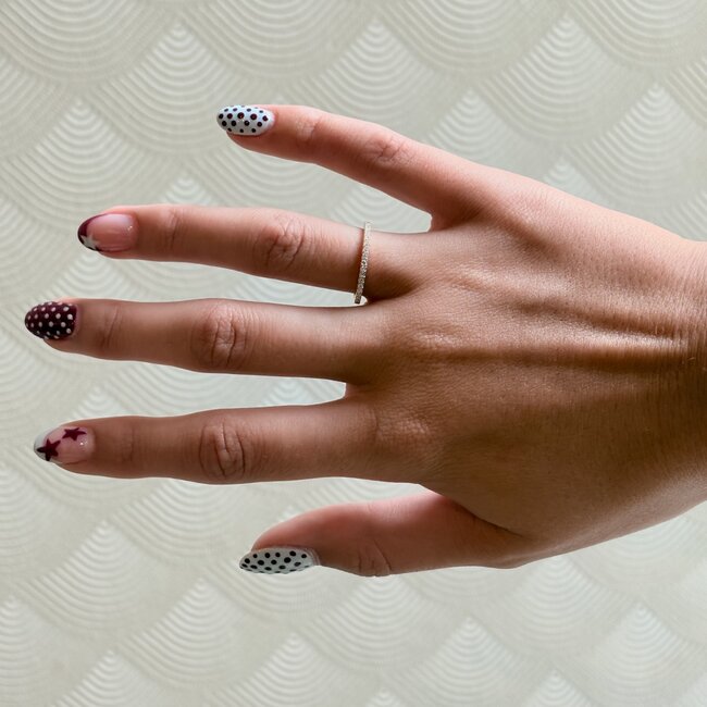 Gouden rijring met diamant 14 krt