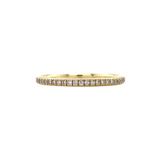 Gouden rijring met diamant 14 krt