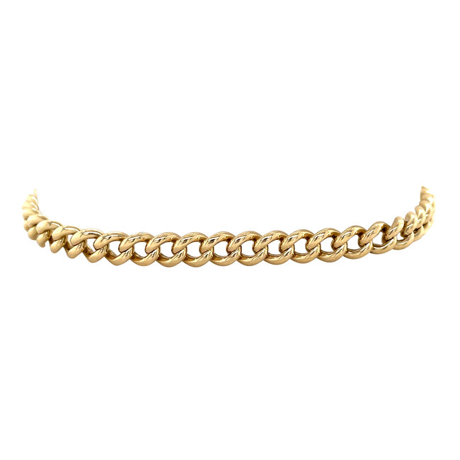 Golden gourmet bracelet 18.5 cm 14 karat