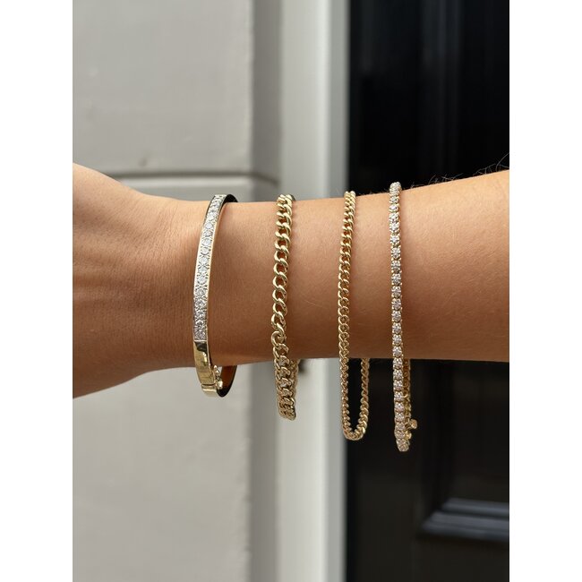 Goldenes Gourmet-Armband 18,5 cm 14 Karat