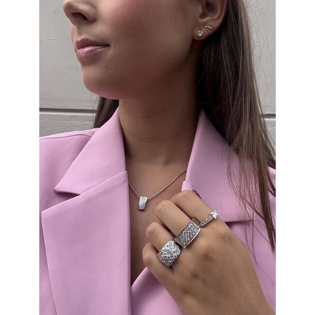 Goldene Ohrstecker mit Diamant 14 kt