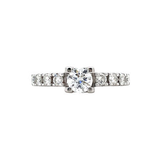 Witgouden ring met diamant