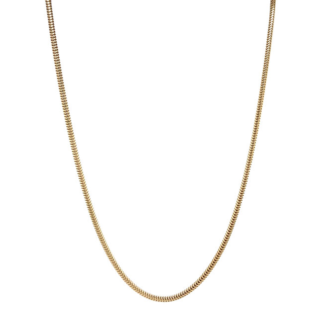 Gold snake necklace 46 cm 14 karat