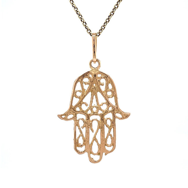 Gouden hanger Hamsa hand 18 karaat