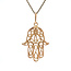 Gold pendant Hamsa hand 18 karat