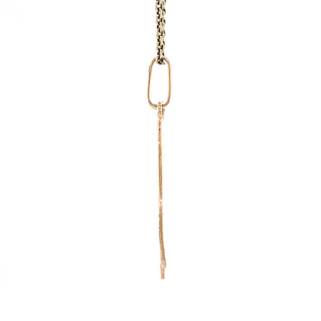 Gold pendant Hamsa hand 18 karat