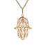 Gold pendant Hamsa hand 18 karat