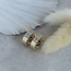 Gouden klapcreolen met diamant 14 karaat