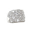 White gold ring with zirconia 14 karat
