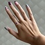 Gelbgoldener Entourage-Ring mit Rubin und Diamant 14 kt