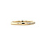 Geelgouden rail ring met diamant 14 krt
