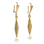 Golden earrings with pearl 14 karat