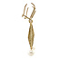 Golden earrings with pearl 14 karat