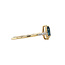 Geelgouden fantasie ring met topaas en diamant 14 krt