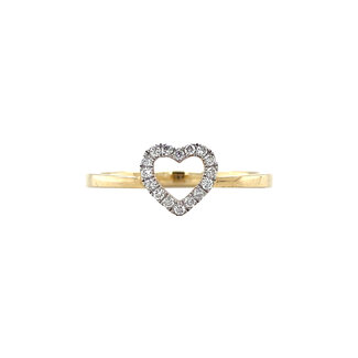 Gouden hart ring
