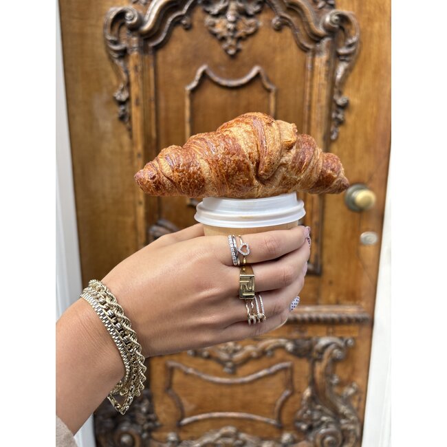 Gold heart ring with diamond 14 karat* new