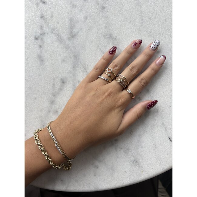 Goldener Erinnerungsring mit Diamant 14 Karat* neu