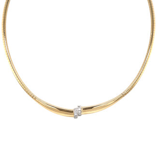 Goldener Choker mit Diamant