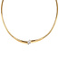 Goldener Choker mit Diamant 43 cm 14 Karat