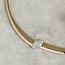 Goldener Choker mit Diamant 43 cm 14 Karat