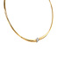 Goldener Choker mit Diamant 43 cm 14 Karat