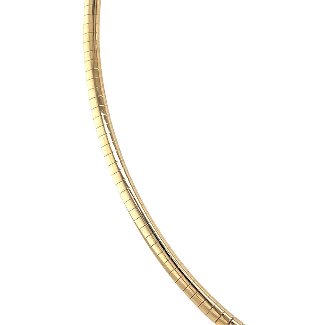 Gold choker with diamond 43 cm 14 karat