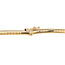 Goldener Choker mit Diamant 43 cm 14 Karat