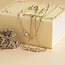Tricolor goldene Halskette 58,5 cm 14 Karat