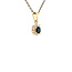 Gold entourage pendant with zirconia 14 karat