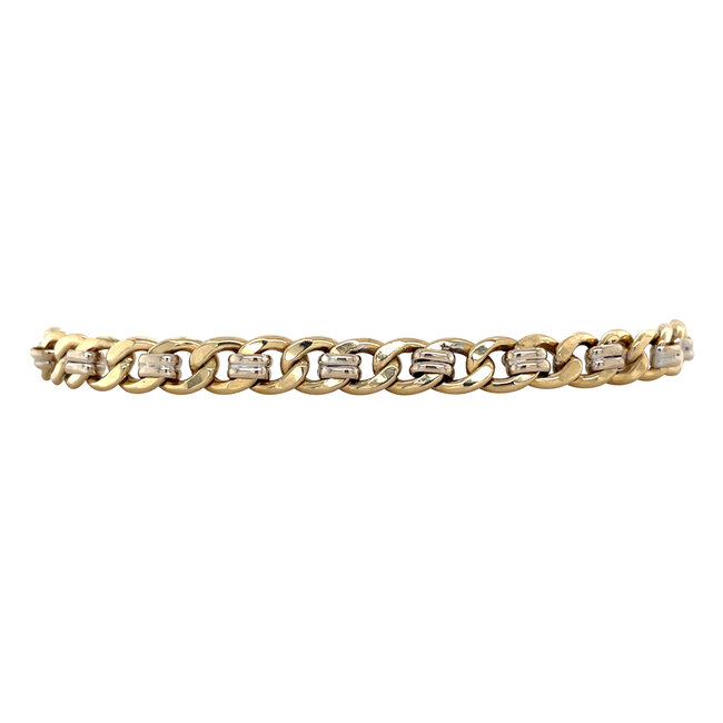 Gouden gourmet armband 21.5 cm 14 karaat/925