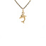 Golden dolphin pendant 14 karat