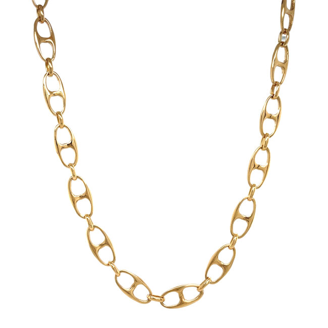 Gouden fantasie collier 87 cm 18 karat