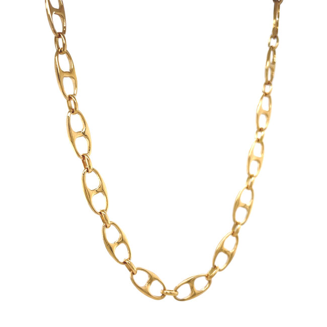 Gouden fantasie collier 87 cm 18 karat