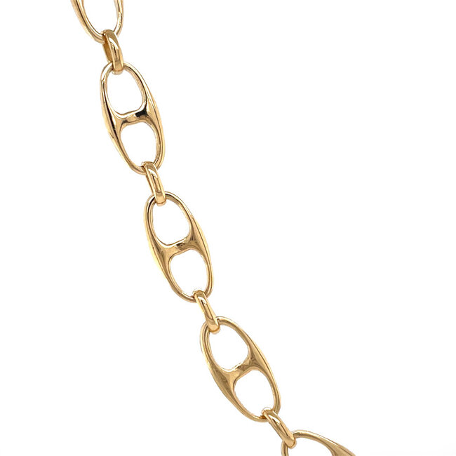 Gouden fantasie collier 87 cm 18 karat