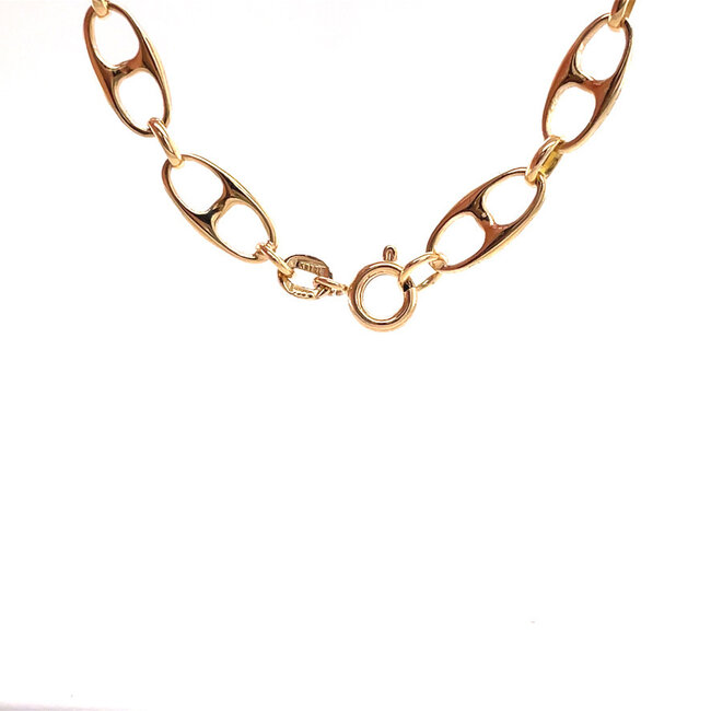Gouden fantasie collier 87 cm 18 karat