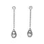 White gold ear pendants with diamond 14 kt