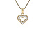 Gold heart pendant with zirconia 14 karat