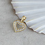 Gold heart pendant with zirconia 14 karat
