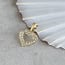 Gouden hart hanger met zirkonia 14 karaat