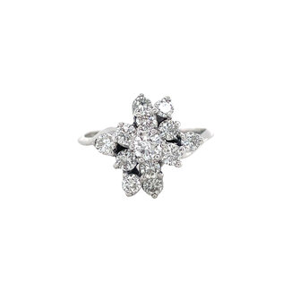White gold ring with diamond