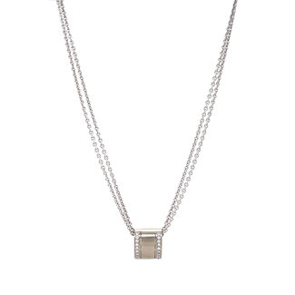 Witgouden collier diamant