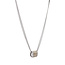 Witgouden collier met diamant hanger 42.5 cm 18 karaat