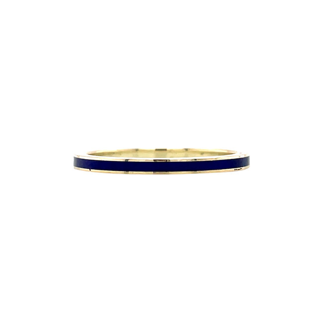 Gold ring with blue enamel 14 karat