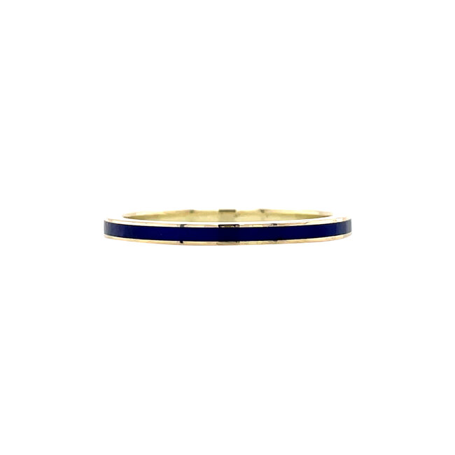 Gold ring with blue enamel 14 karat