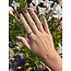 Gouden ring met blauw emaille 14 karaat